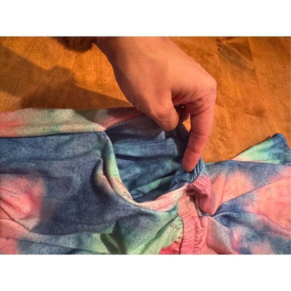 Woman’s boutique, colorful, tie-dye design jumpsuit size medium - Picture 3 of 4
